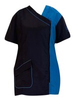 Trimshirt Side navy/lichtblauw, zijsluiting