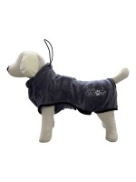 Badjas luxe voor honden xtra-small Grijs