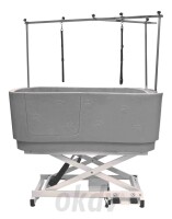 Elektrisch verstelb. kunststof bad incl. beugel - Wit