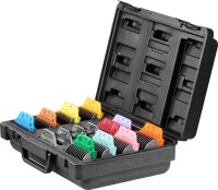 Koffer met complete Wide set 4 koppen en 10 opzetkammen