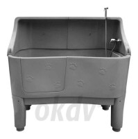 Professioneel kunststof bad met spatwand